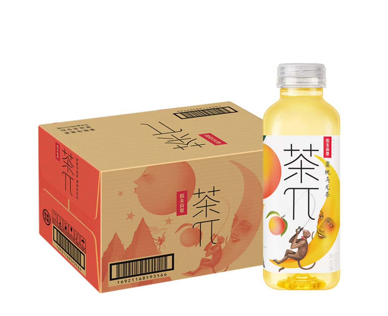 茶π果味茶饮料 蜜桃乌龙茶500ml*15