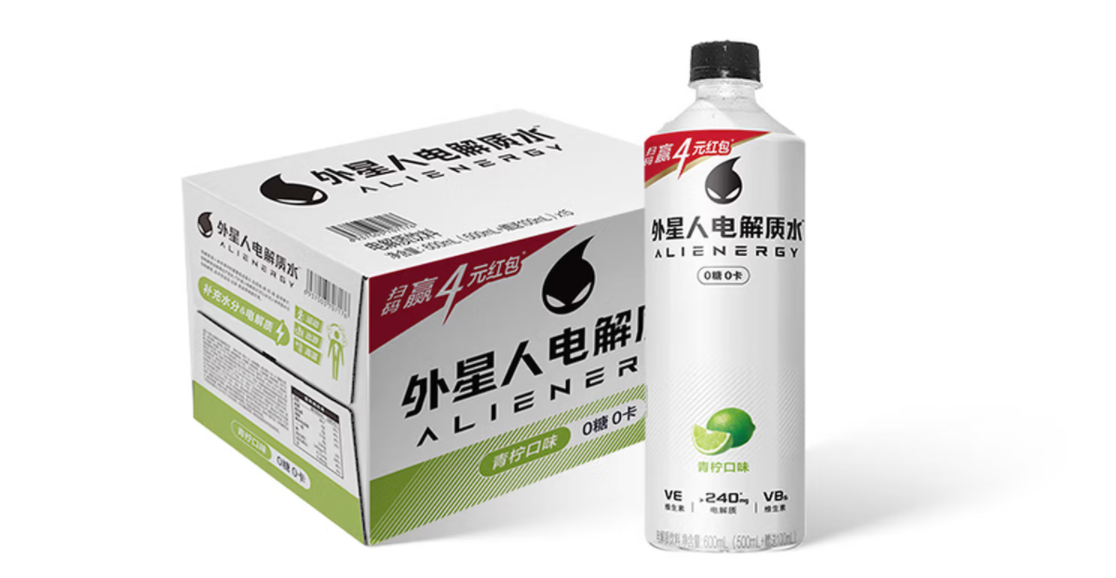 外星人电解质水电解质饮料青柠口味600mL*15