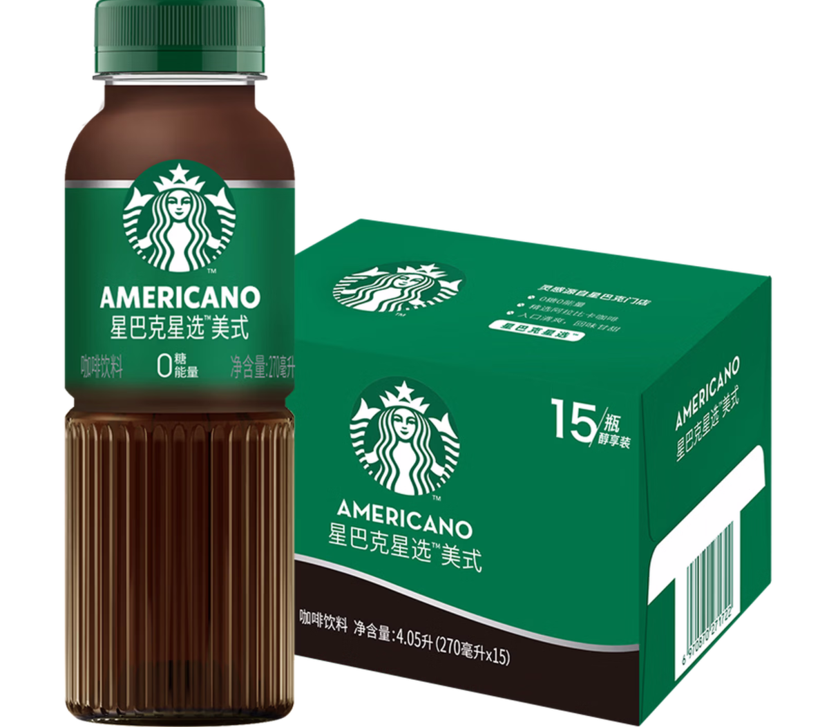 星巴克270g美式拿铁270ml*15