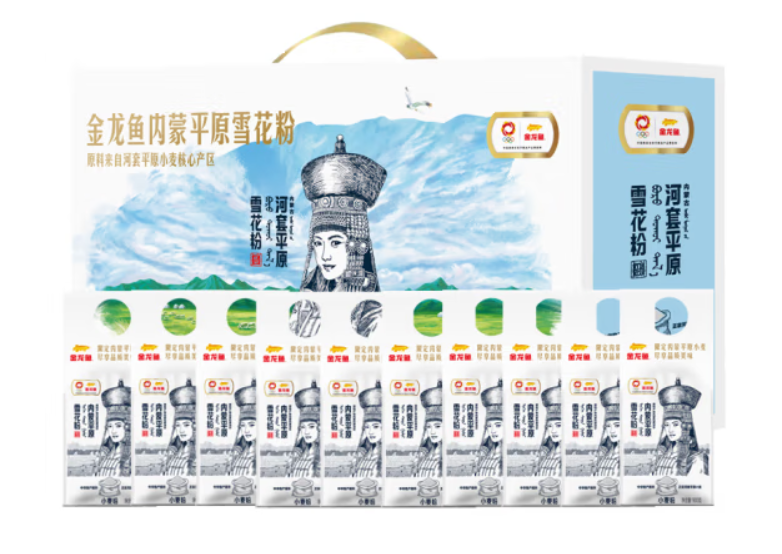 金龙鱼内蒙平原雪花粉500g*10袋 礼盒
