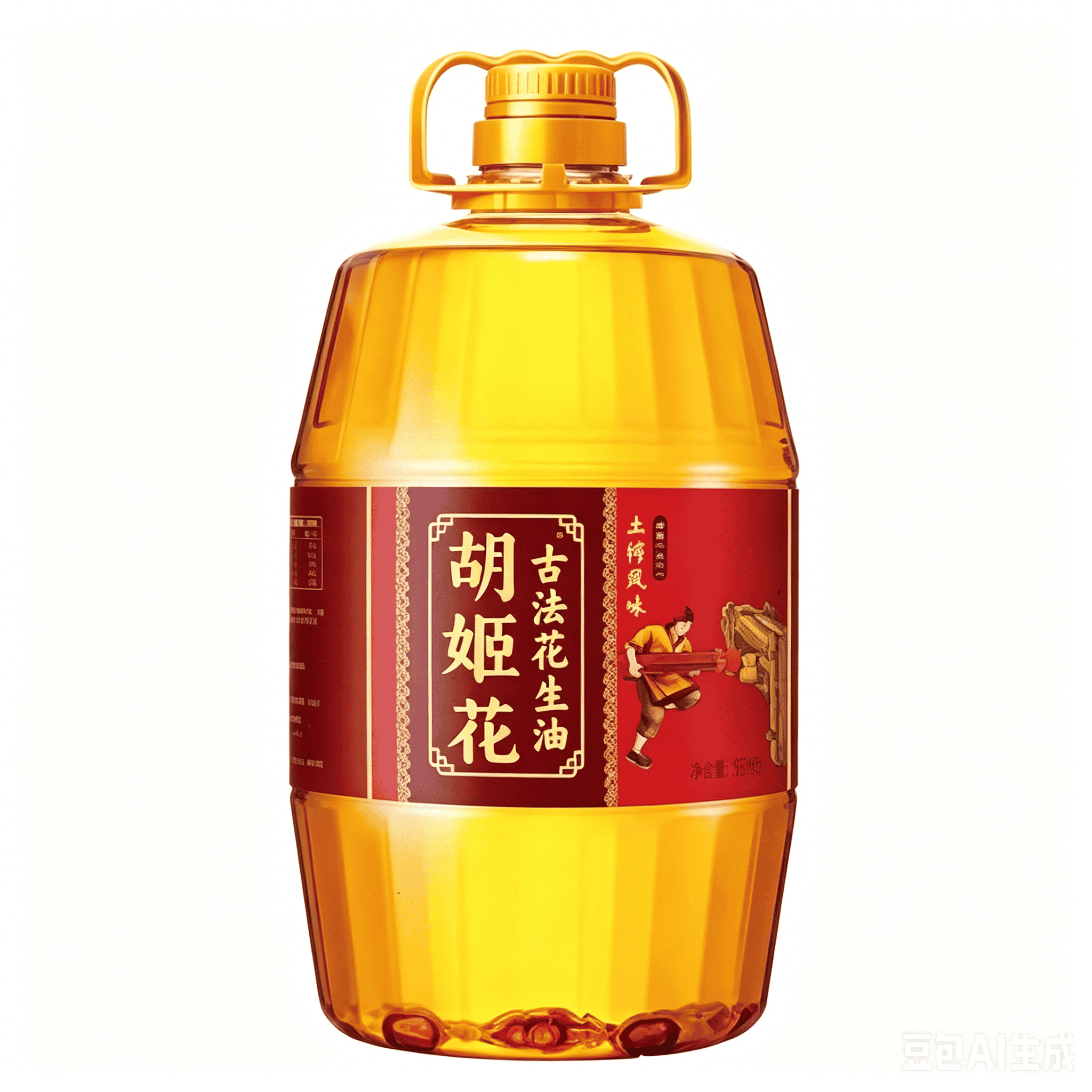 胡姬花古法土榨风味花生油5L