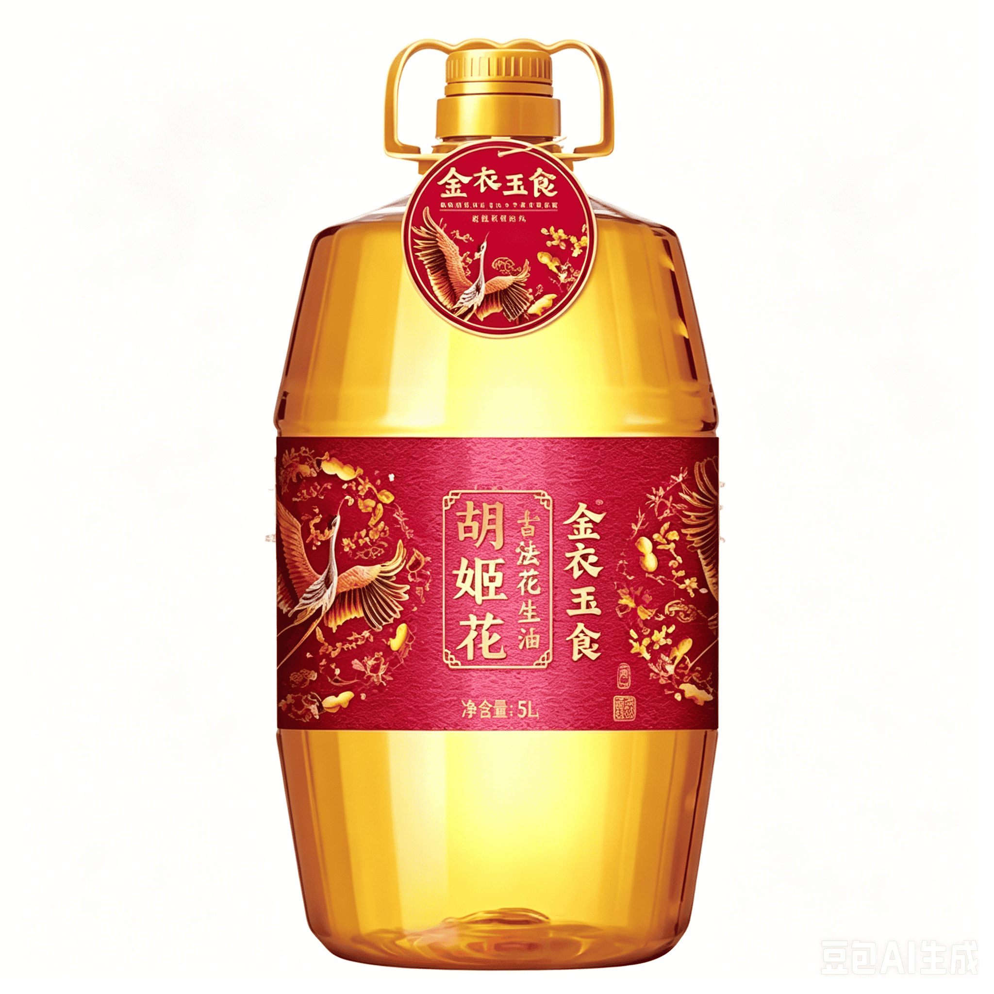 胡姬花金衣玉食古法花生油5L