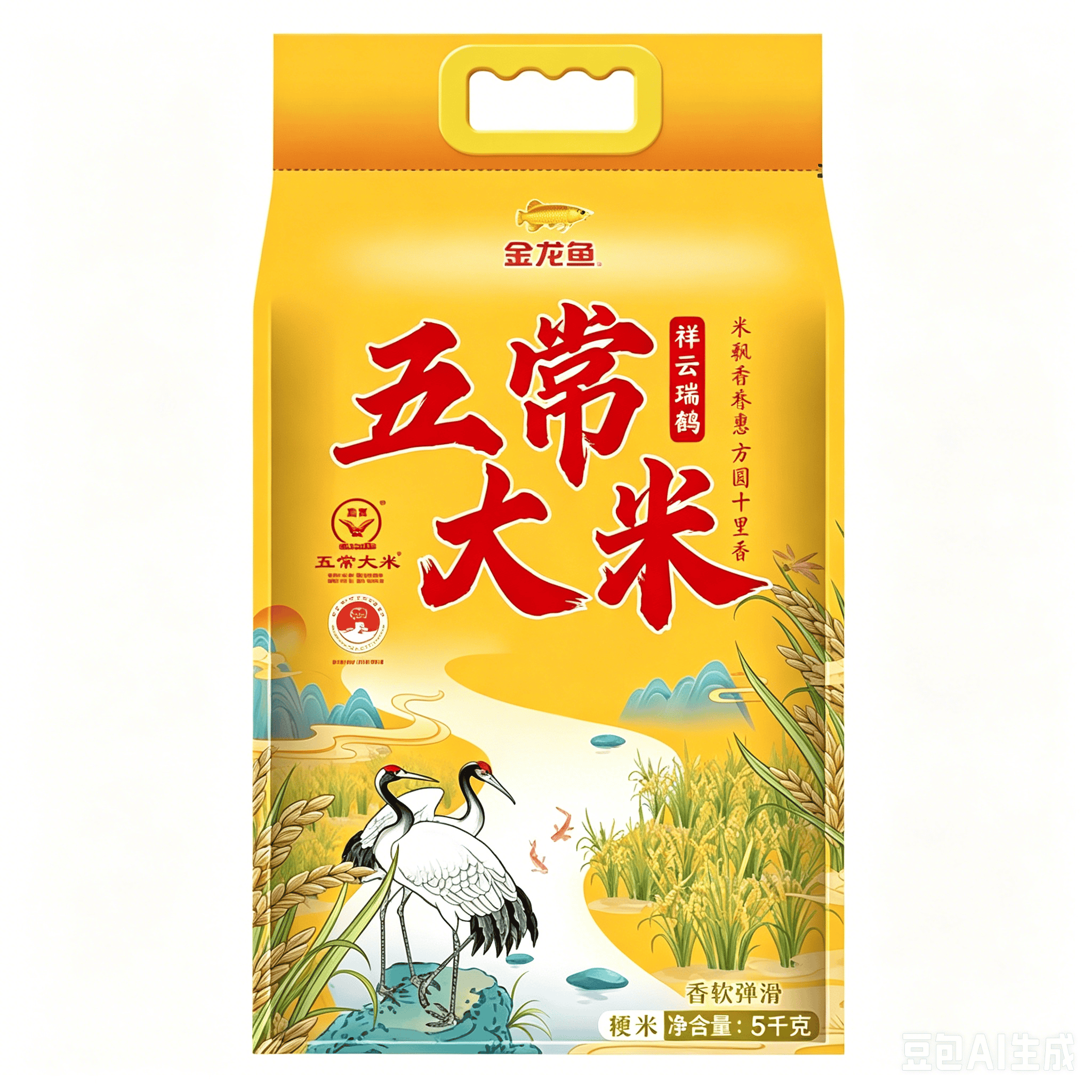 金龙鱼祥云瑞鹤五常大米5kg