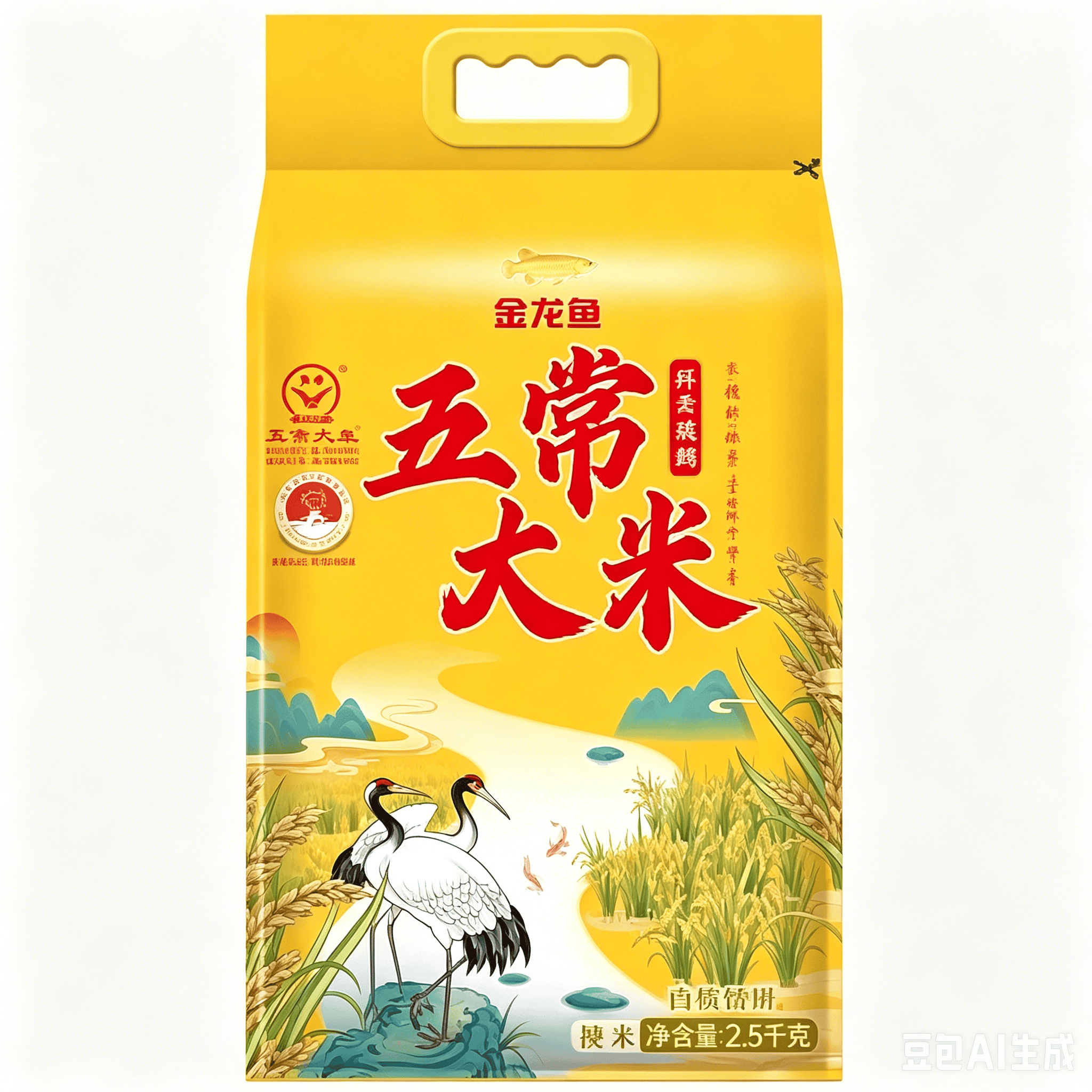 金龙鱼祥云瑞鹤五常大米2.5kg
