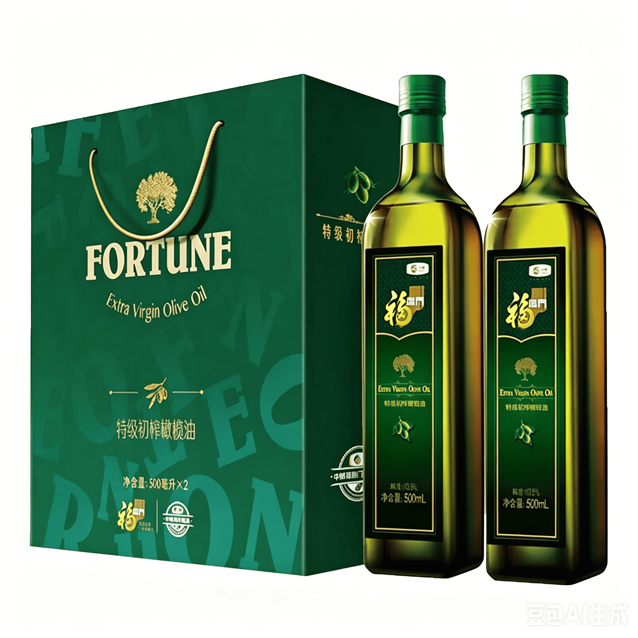 福临门特级初榨橄榄油500ml*2瓶礼盒