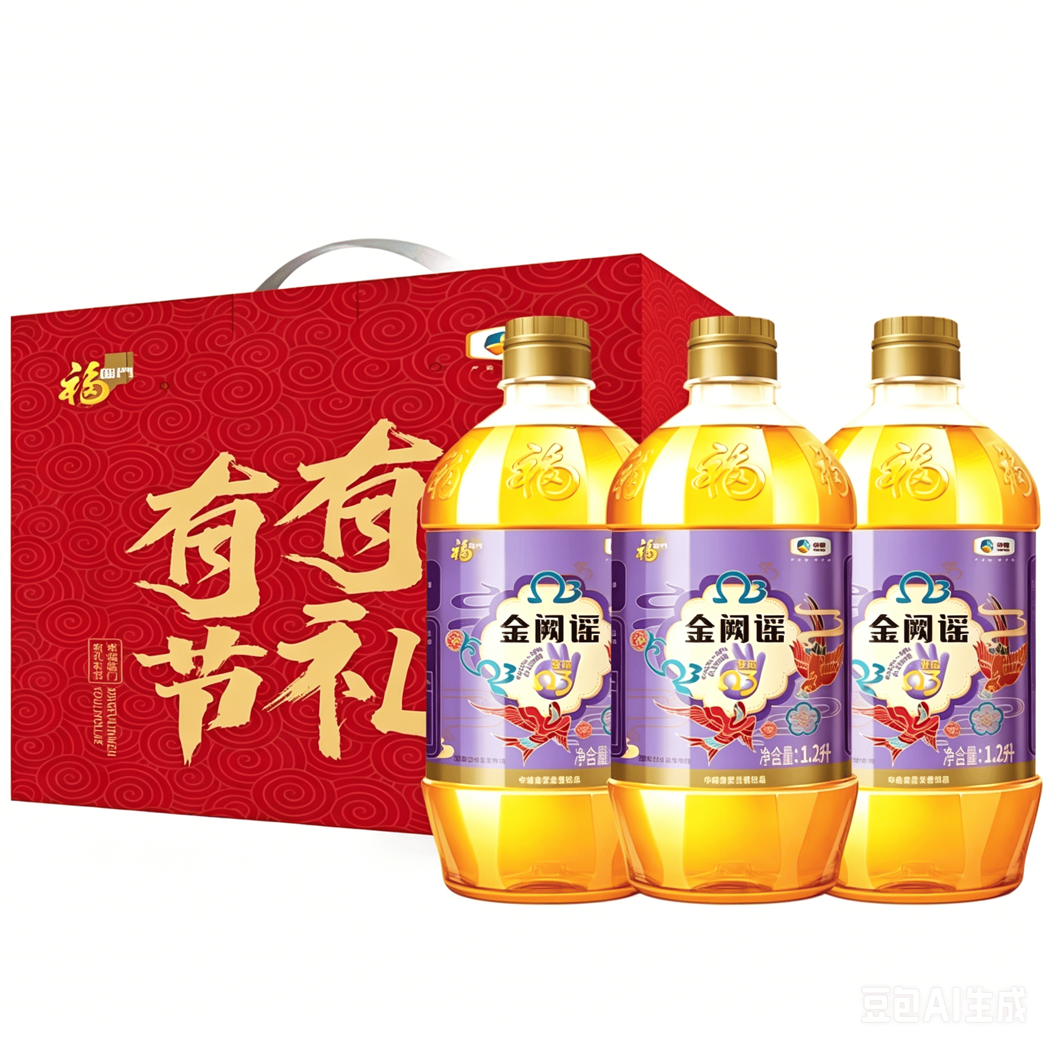 福临门金阙谣亚麻籽油1.2L*3礼盒