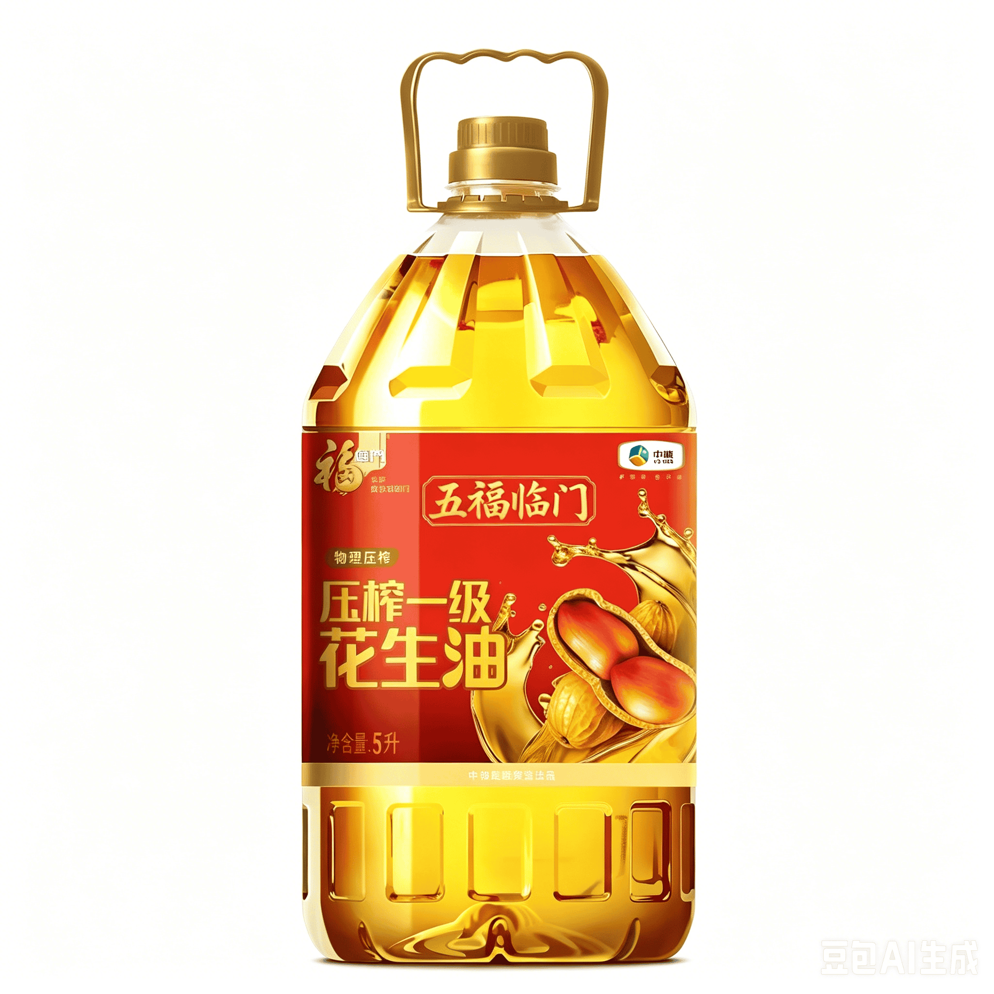 福临门五福临门压榨一级花生油5L