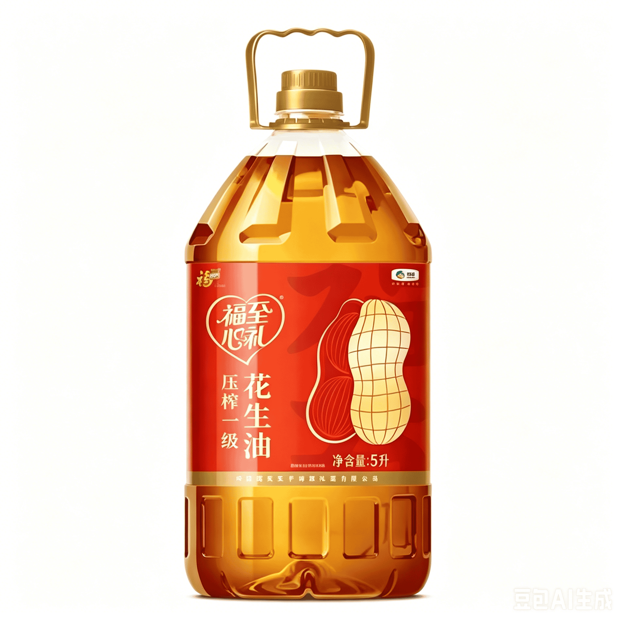 福临门福至心礼花生油5L