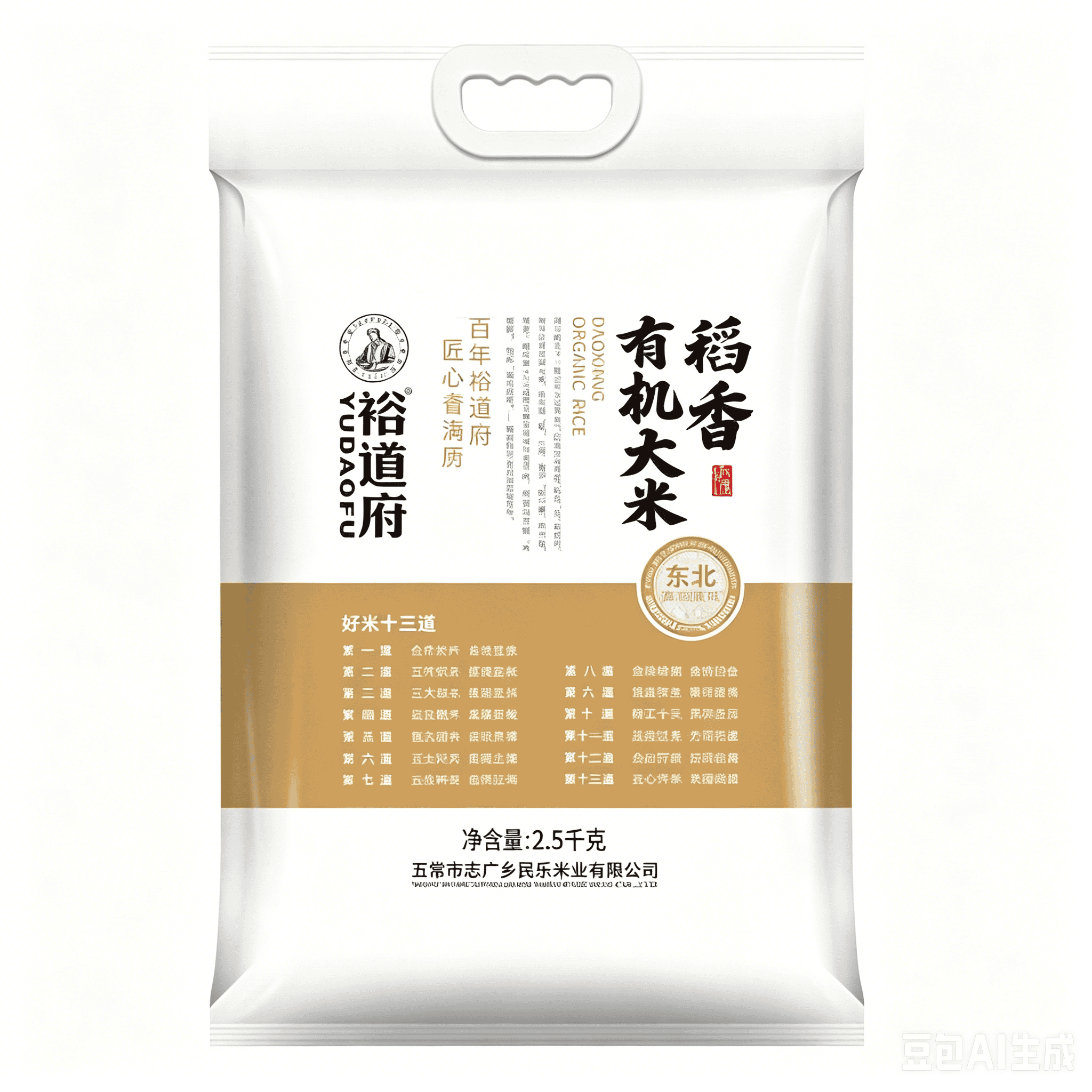 裕道府稻香有机大米2.5kg