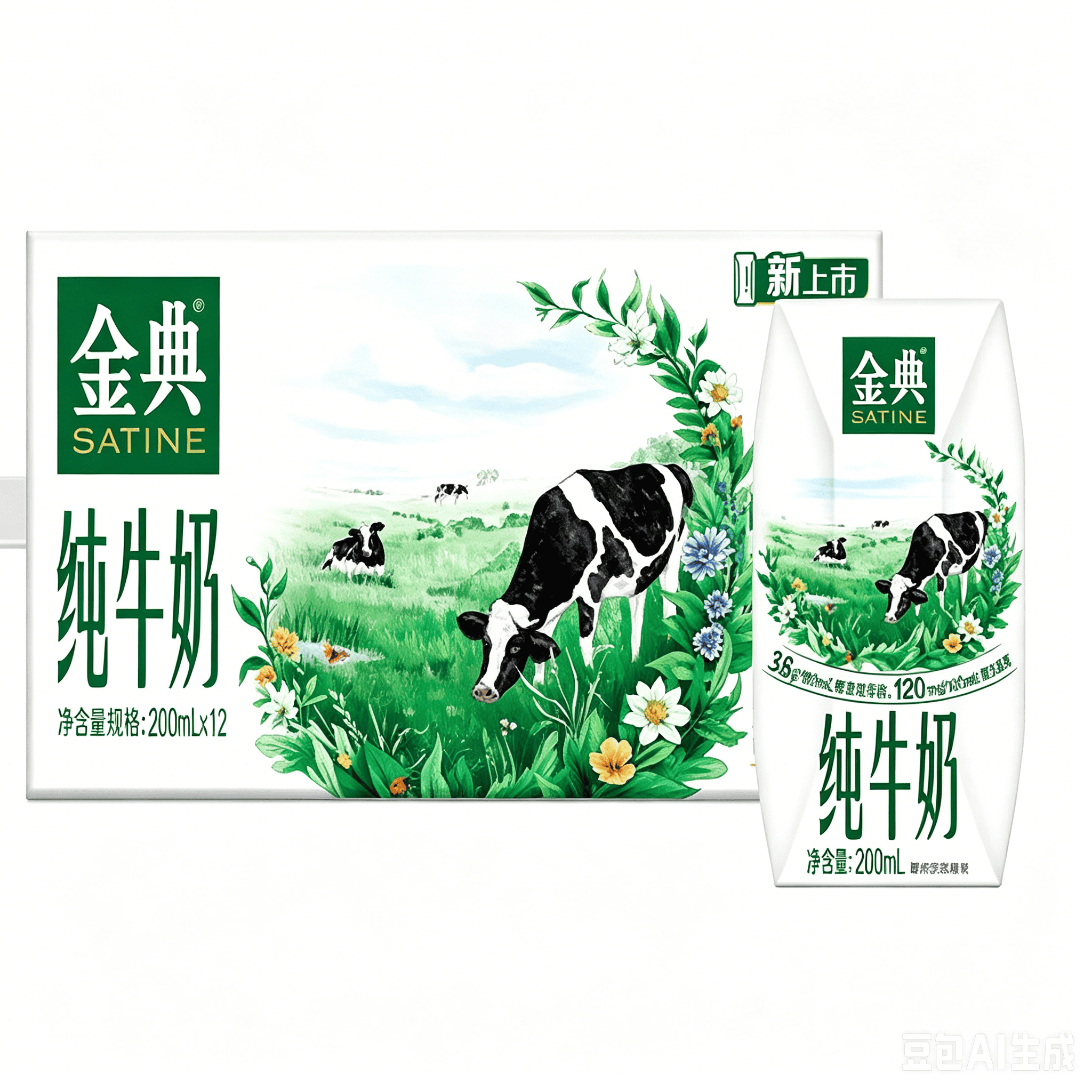 经典纯牛奶200ml*12