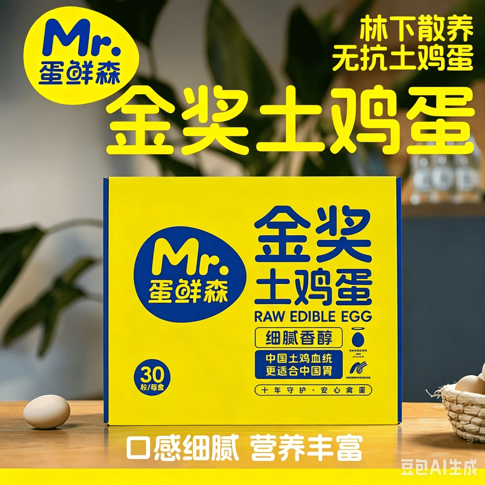蛋鲜森金奖土鸡蛋