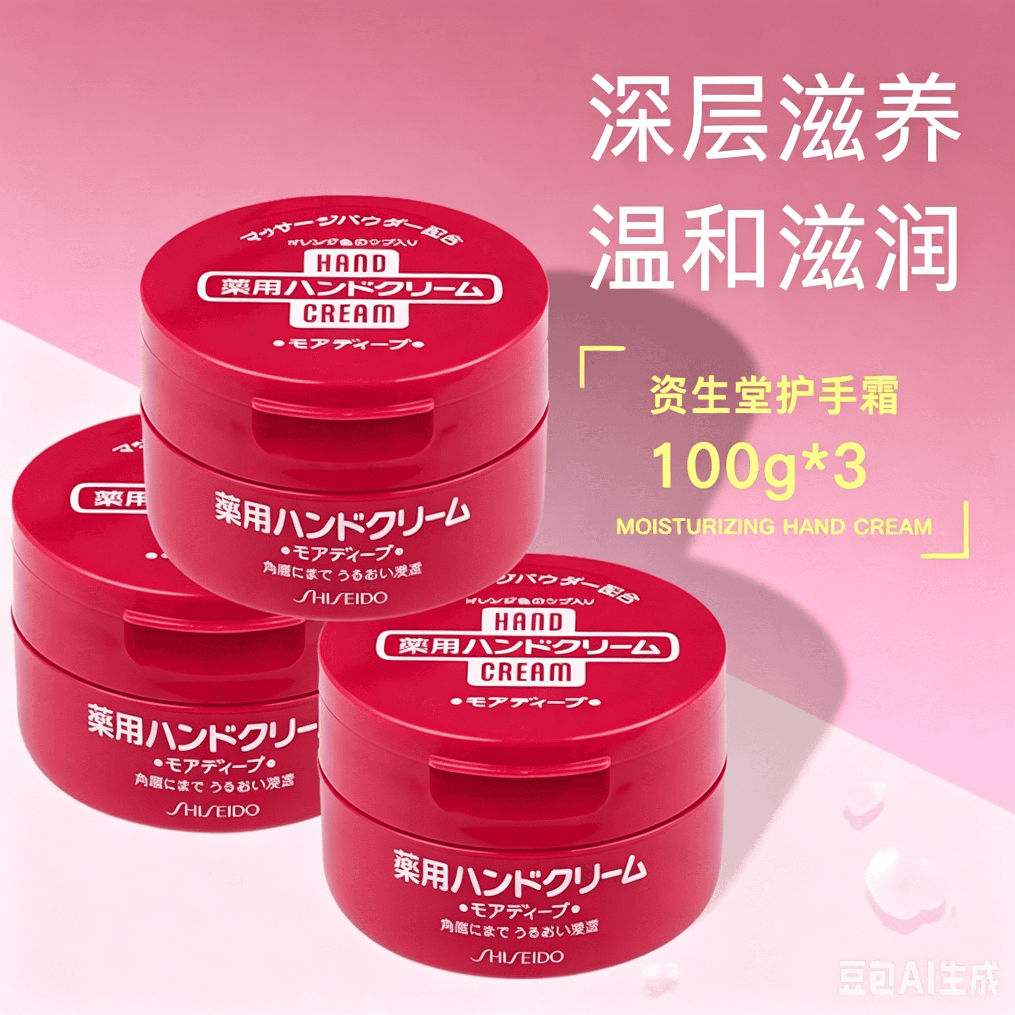 资生堂（Shiseido）日本原装尿素护手霜红罐