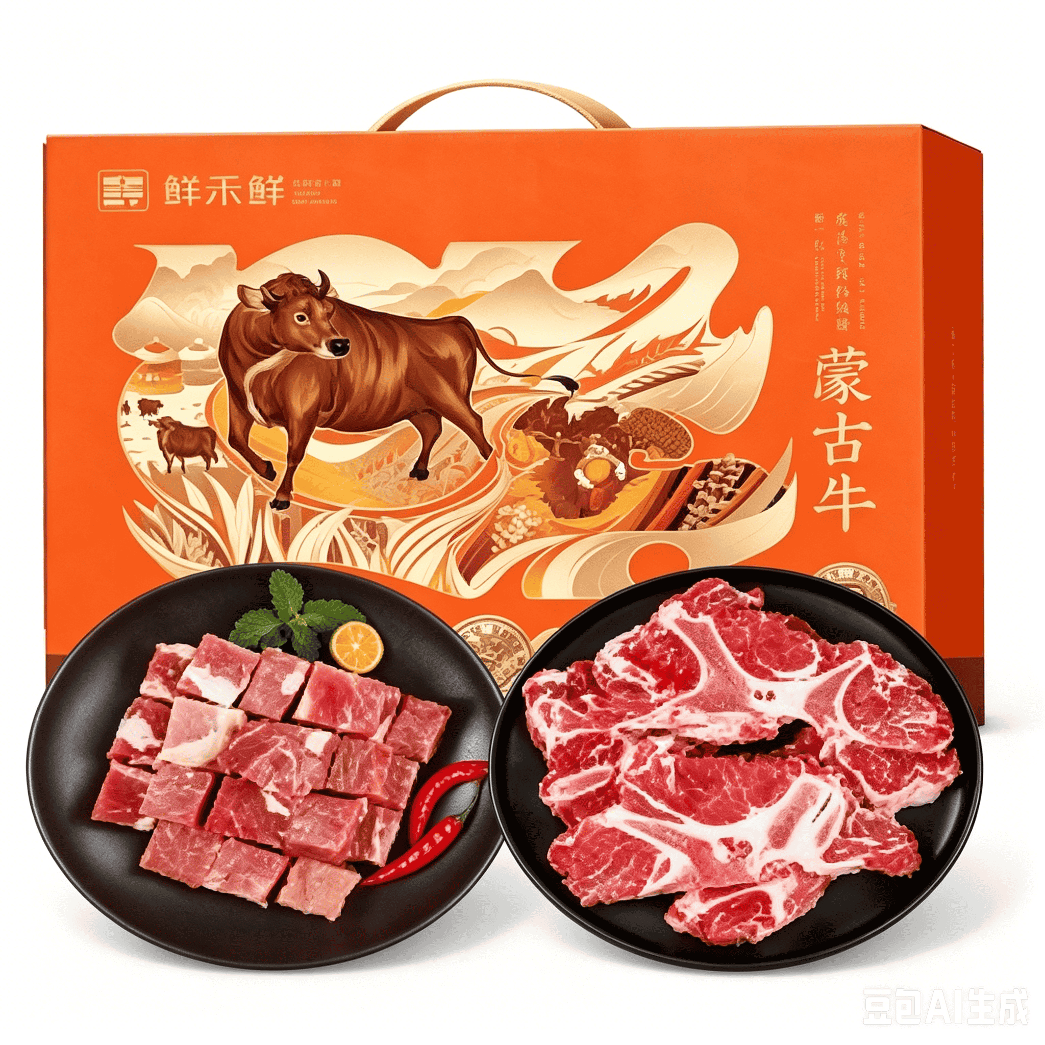 鲜禾鲜鲜牛肉礼盒A款2000g