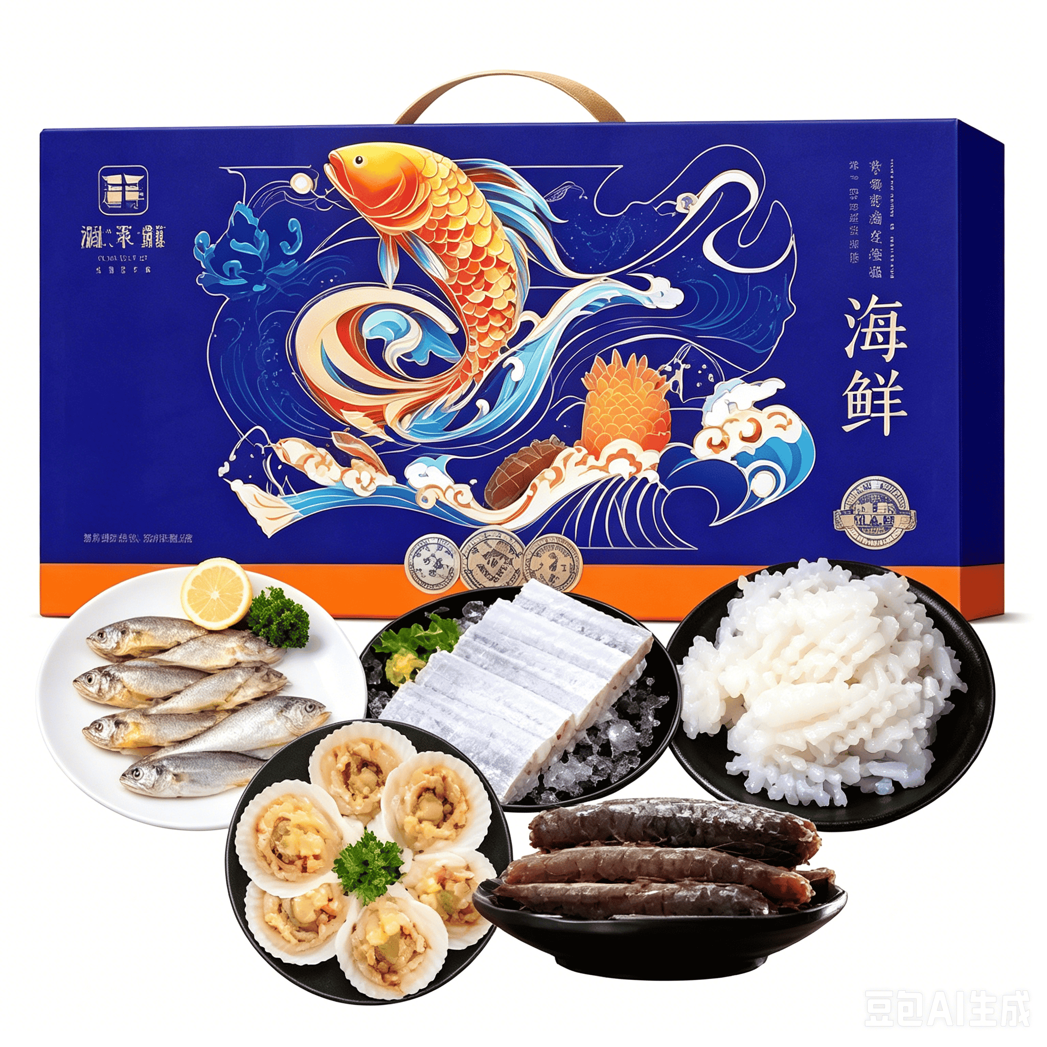 鲜禾鲜国产海鲜礼盒A款2850g