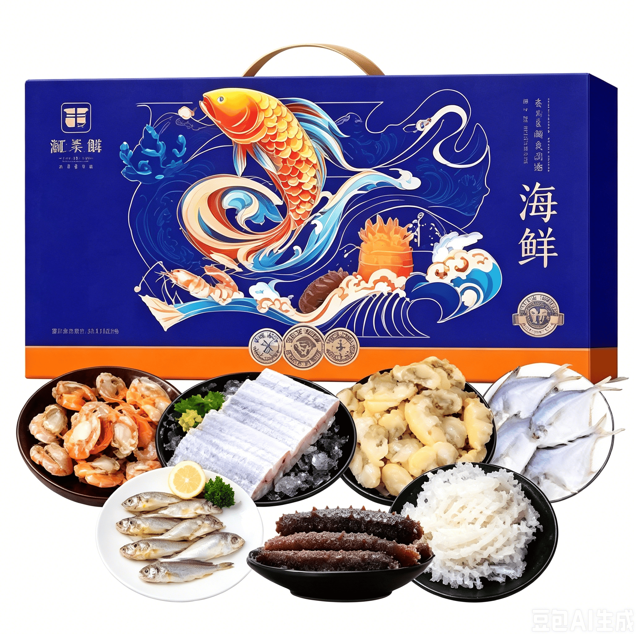 鲜禾鲜国产海鲜礼盒B款3250g